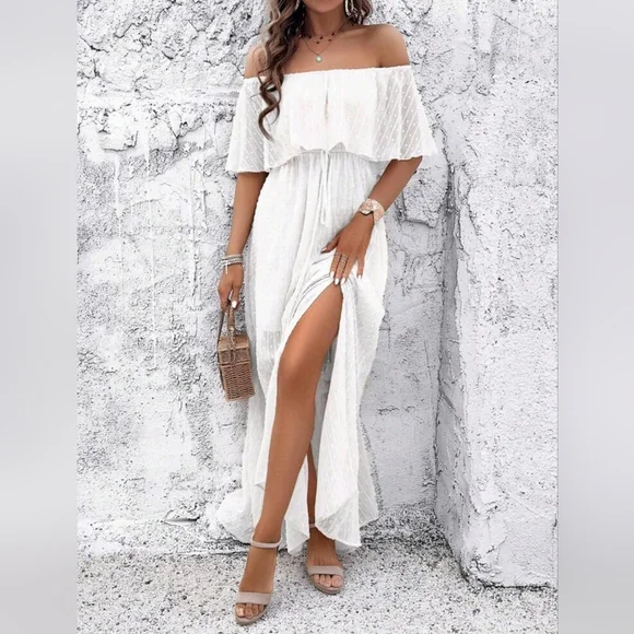 green emerald velvet dress White Lace High Low Dress - All Dresses main image 1
